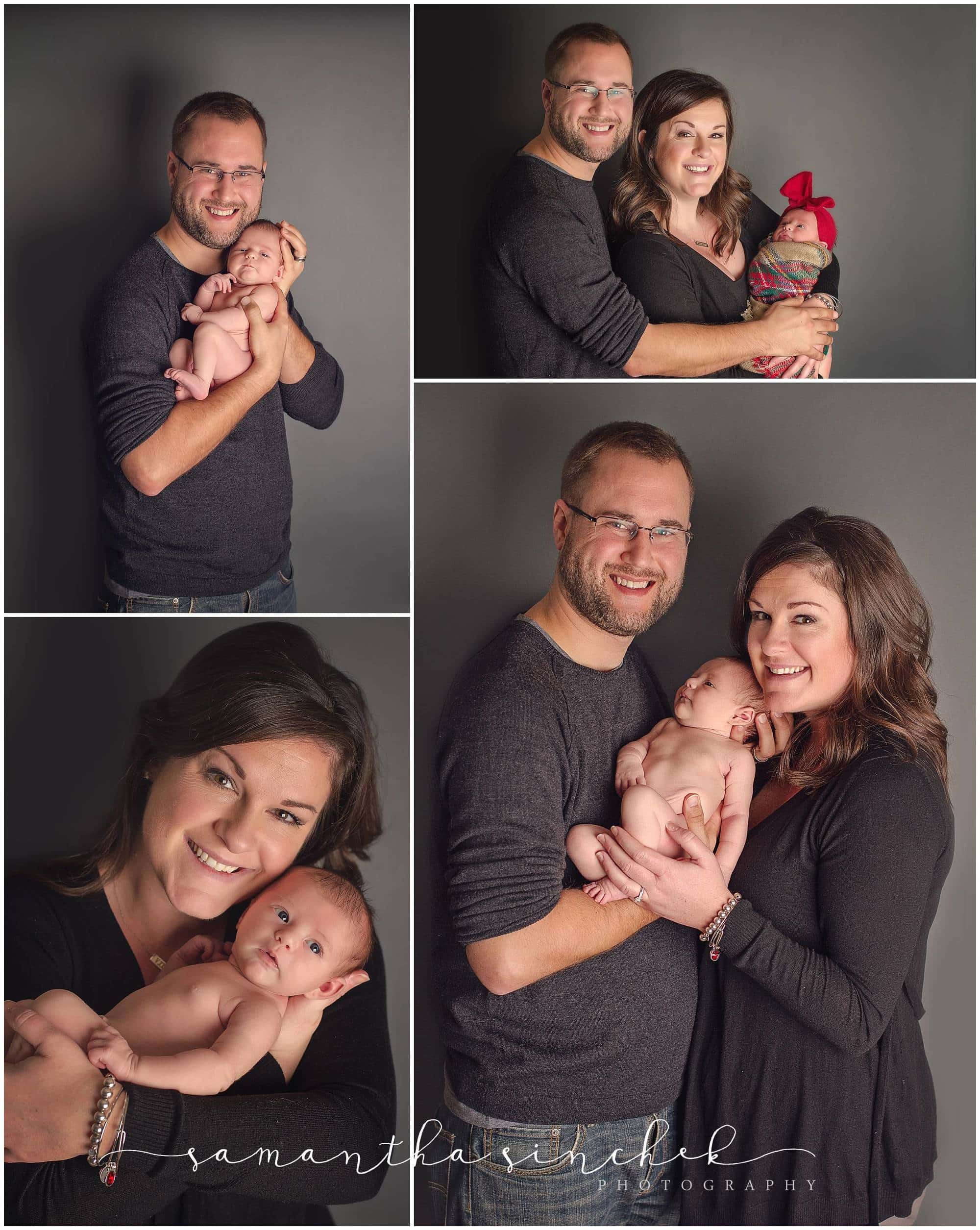 premier cincinnati newborn baby photographer posed session at samantha sinchek photography