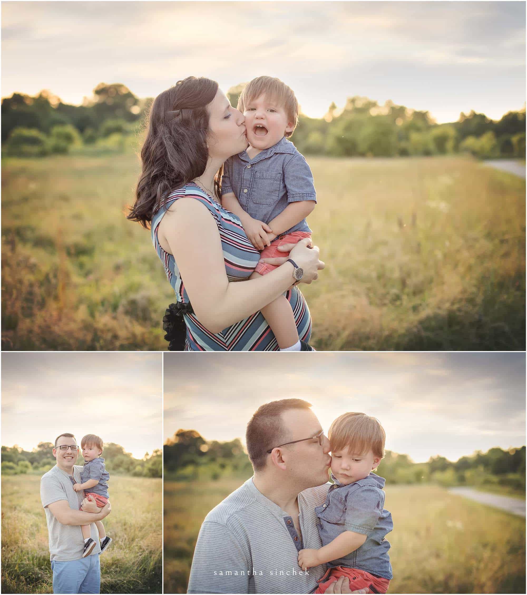 young family poses with son at pictures with sinchek in cincinnati