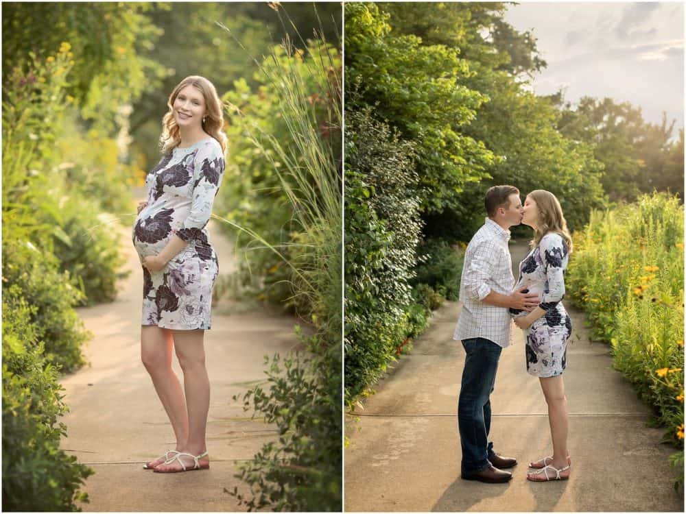 maternity pictures at Ault Park Cincinnati at Rose Garden with Samantha Sinchek Photography