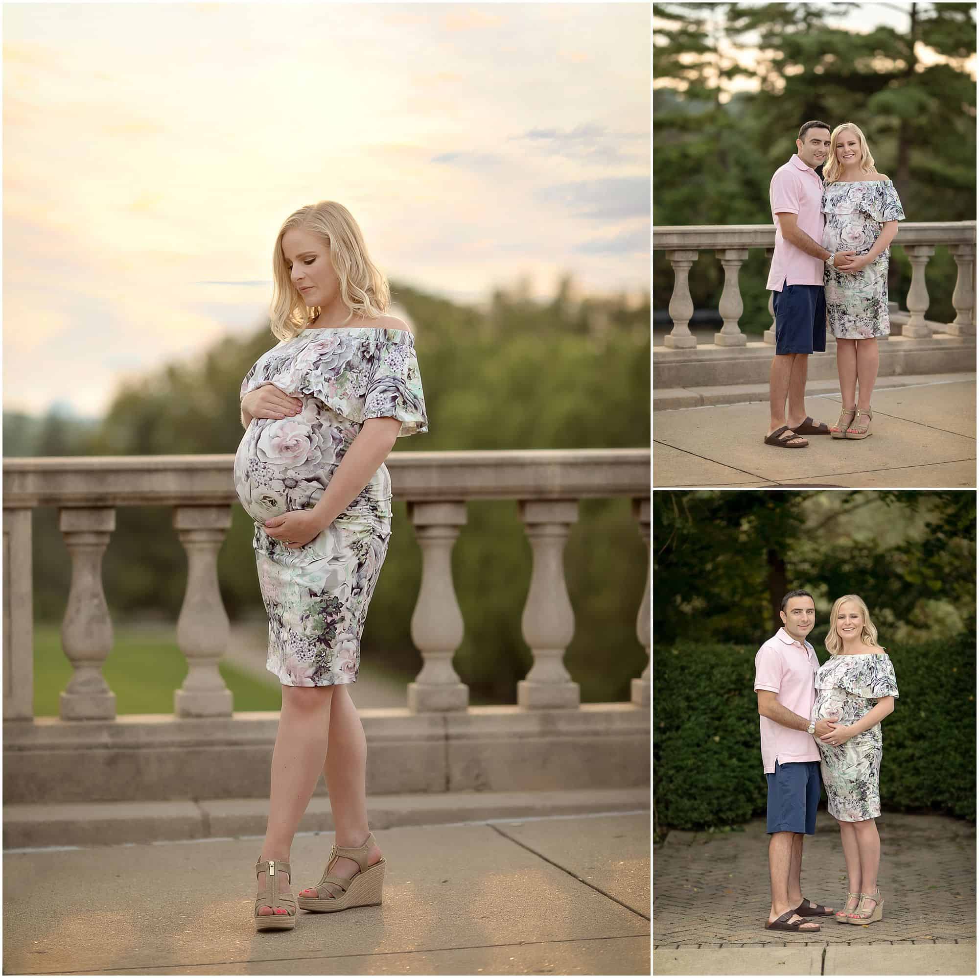 cincinnati maternity photographer at ault park with Samantha sinchek gorgeous sunset maternity pictures