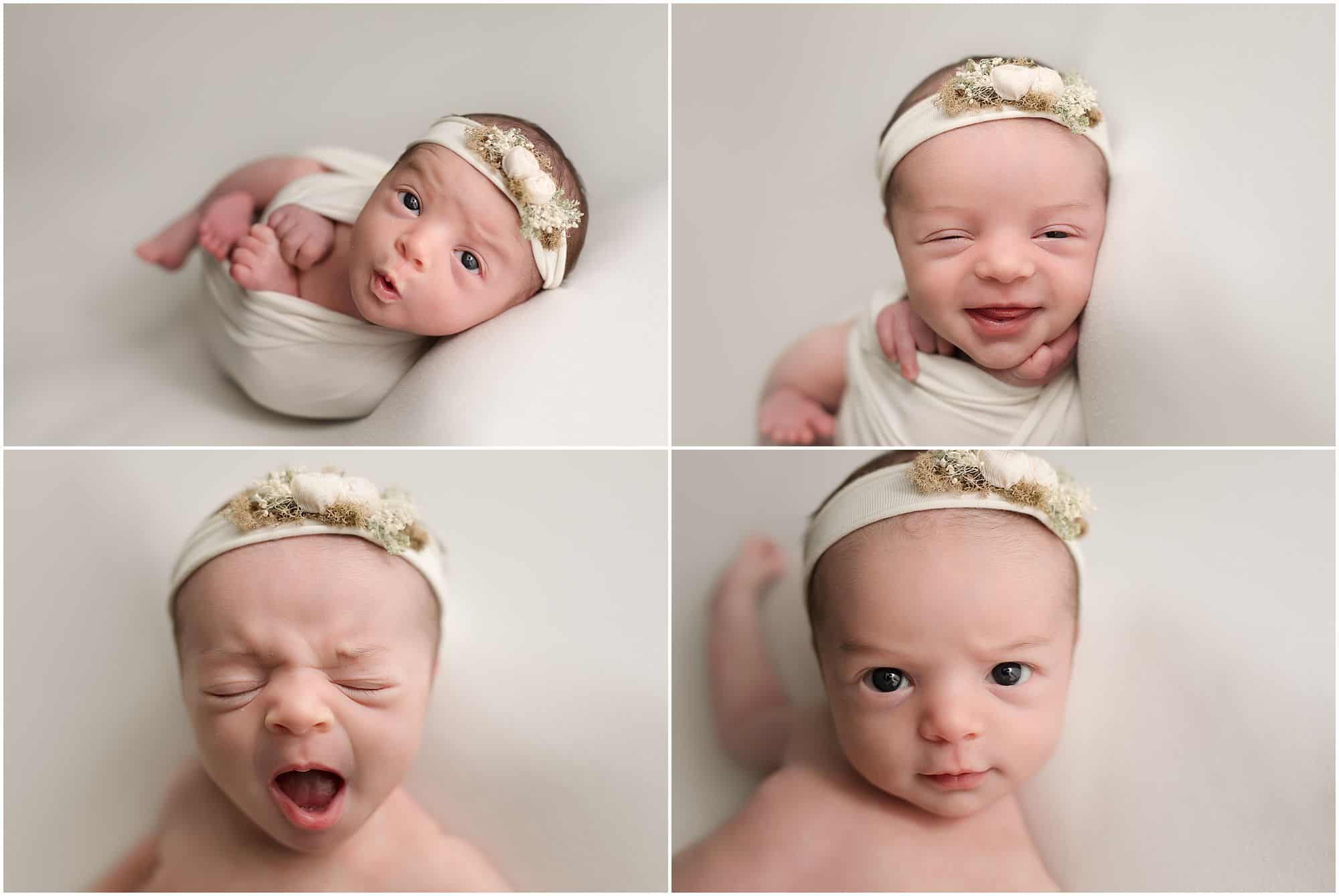 sweet newborn girl during pictures with Samantha sinchek photography of cincinnati ohio