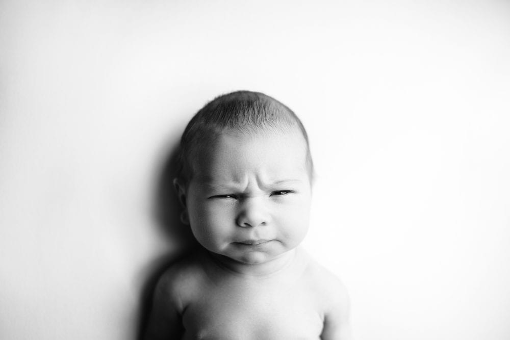 newborn mugshot with Samantha Sinchek Photography of Cincinnati Ohio